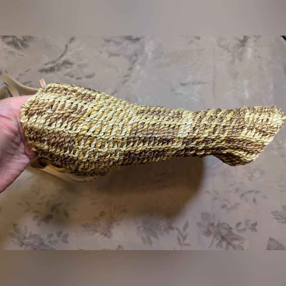 Nine West Straw Tote Bag, Used - Picture 3 of 9